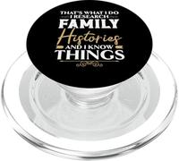 Eso es lo Que Hago Investigo Historias Familiares Y Sé Cosas PopSockets PopGrip para MagSafe