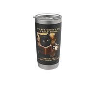 Eso es lo que hago Leo Libro Bebo té y sé cosas Vaso térmico de acero inoxidable de doble pared