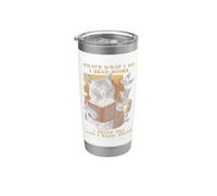 Eso es lo que hago Leo Libro Bebo té y sé cosas Vaso térmico de acero inoxidable de doble pared