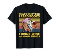 Eso es lo que hago Leo libros Bebo vino Sé cosas Camiseta