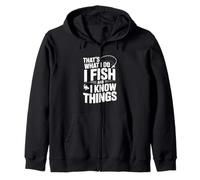 Eso es lo Que Hago Pesco y sé Cosas Pesca Humor Sudadera con Capucha