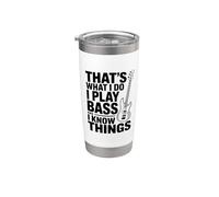 Eso es lo que hago Toco el bajo y pienso cosas Vaso térmico de acero inoxidable de doble pared