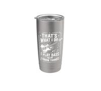 Eso es lo que hago Toco el bajo y sé cosas - Bajista Vaso térmico de acero inoxidable de doble pared