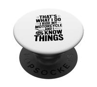 Eso es lo Que Hago yo conduzco mi Moto y sé Cosas PopSockets PopGrip Adhesivo