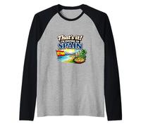 Eso es lo Que me Mudo a España Humor Divertido de Viajes en español Camiseta Manga Raglan