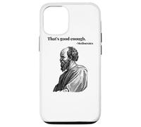 Eso es lo Suficientemente Bueno. Mediocrates - Negro | Filósofo Divertido Carcasa para iPhone 12/12 Pro