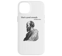 Eso es lo Suficientemente Bueno. Mediocrates - Negro | Filósofo Divertido Carcasa para iPhone 14 Plus