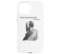 Eso es lo Suficientemente Bueno. Mediocrates - Negro | Filósofo Divertido Carcasa para iPhone 15