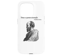 Eso es lo Suficientemente Bueno. Mediocrates - Negro | Filósofo Divertido Carcasa para iPhone 15 Pro