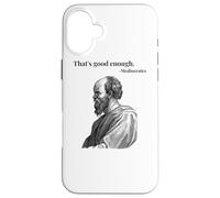 Eso es lo Suficientemente Bueno. Mediocrates - Negro | Filósofo Divertido Carcasa para iPhone 16 Plus