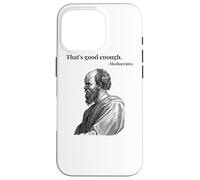 Eso es lo Suficientemente Bueno. Mediocrates - Negro | Filósofo Divertido Carcasa para iPhone 16 Pro