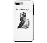 Eso es lo Suficientemente Bueno. Mediocrates - Negro | Filósofo Divertido Carcasa para iPhone 7 Plus/8 Plus