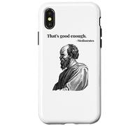 Eso es lo Suficientemente Bueno. Mediocrates - Negro | Filósofo Divertido Carcasa para iPhone X/XS
