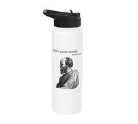 Eso es lo suficientemente bueno. Mediocrates - negro | Filósofo divertido Stainless Steel Insulated Water Bottle