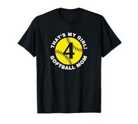 Eso es mi chica #4 Softbol Mamá Día de la Madre Abanico de lanzamiento rápido Camiseta