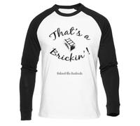 Eso Es Un Ladrillo Camiseta Béisbol Blanca Unisex Manga Larga Negra Unisex White Baseball T-Shirt Black Long Sleeve