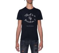 Eso Es Un Ladrillo Camiseta De Manga Corta Negra con Cuello Redondo para Hombre T-Shirt Short Sleeve Black Crewneck tee For Men