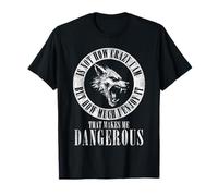 Eso me Hace Peligroso Amante de los Lobos Animales Salvajes Camiseta