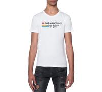 Eso No Fue Muy Basado En Datos De Tu Parte Camiseta De Manga Corta Blanca con Cuello Redondo para Hombre T-Shirt Short Sleeve White Crewneck tee For Men