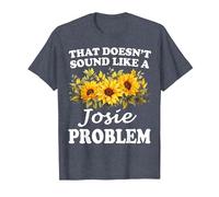 Eso no Suena como una Chica Girasol Problema Josie Camiseta, Hombre, Azul Jaspeado, 4XL