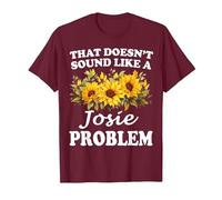 Eso no Suena como una Chica Girasol Problema Josie Camiseta, Hombre, Granate, 3XL