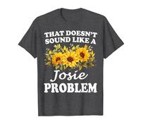 Eso no Suena como una Chica Girasol Problema Josie Camiseta, Hombre, Jaspeado Oscuro, 3XL