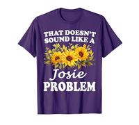 Eso no Suena como una Chica Girasol Problema Josie Camiseta, Hombre, Morado, L