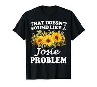 Eso no Suena como una Chica Girasol Problema Josie Camiseta, Hombre, Negro, 4XL