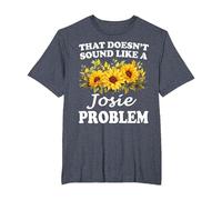 Eso no Suena como una Chica Girasol Problema Josie Camiseta, Hombre Tallas Grandes, Azul Jaspeado, 4X Alto