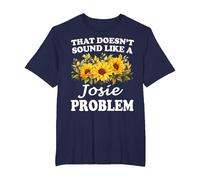 Eso no Suena como una Chica Girasol Problema Josie Camiseta, Hombre Tallas Grandes, Azul Marino, 2X Alto