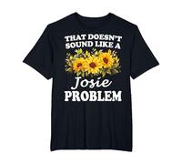 Eso no Suena como una Chica Girasol Problema Josie Camiseta, Hombre Tallas Grandes, Negro, 4X Alto