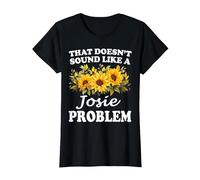 Eso no Suena como una Chica Girasol Problema Josie Camiseta, Mujer, Negro, 3XL
