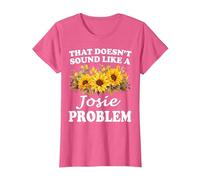 Eso no Suena como una Chica Girasol Problema Josie Camiseta, Mujer, Rosa Jaspeado, 3XL