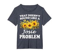Eso no Suena como una Chica Girasol Problema Josie Camiseta, Mujer Tallas Grandes, Azul Jaspeado, 6XL Grande