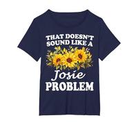 Eso no Suena como una Chica Girasol Problema Josie Camiseta, Mujer Tallas Grandes, Azul Marino, 4XL Grande