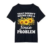 Eso no Suena como una Chica Girasol Problema Josie Camiseta, Mujer Tallas Grandes, Negro, 1XL Grande