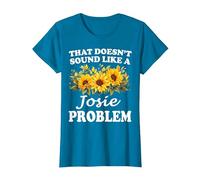 Eso no Suena como una Chica Girasol Problema Josie Camiseta, Mujer, Zafiro, 3XL
