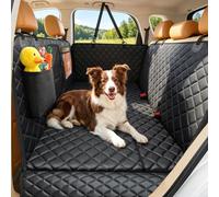 ESOHOT Funda Asiento Coche Perro Trasero con Base Rígida 137 x 63 cm, Protector XL Impermeable Oxford 600D con Ventana de Malla