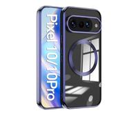 ESONG Funda Silicona Magnética para iPhone 17E,Compatible con Magsafe[Carga Inalámbrica][Protector de Lente de Cámara],Carcasa Transparente Protección Antigolpes Bumper Case-Morado Oscuro