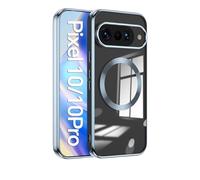 ESONG Funda Silicona Magnética para iPhone 17E,Compatible con Magsafe[Carga Inalámbrica][Protector de Lente de Cámara],Carcasa Transparente Protección Antigolpes Bumper Case-Azul