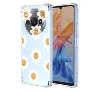 Esong Transparente Funda Para Xiaomi Poco C61/Redmi A3,Carcasa Ultrafina Lindo Estética Margarita Crisantemo estampado floral Para Mujer Y Niñas,Delgada Suave Tpu Silicona Original Bonito Case-04