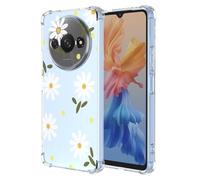 Esong Transparente Funda Para Xiaomi Poco C61/Redmi A3,Carcasa Ultrafina Lindo Estética Margarita Crisantemo estampado floral Para Mujer Y Niñas,Delgada Suave Tpu Silicona Original Bonito Case-01