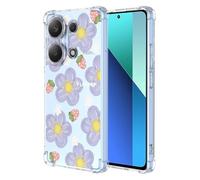 Esong Transparente Funda Para Xiaomi Redmi Note 13 4G,Carcasa Ultrafina Lindo Estética Margarita Crisantemo estampado floral Para Mujer Y Niñas,Delgada Suave Tpu Silicona Original Bonito Case-03
