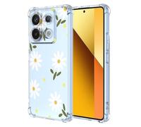 Esong Transparente Funda Para Xiaomi Redmi Note 13 5G,Carcasa Ultrafina Lindo Estética Margarita Crisantemo estampado floral Para Mujer Y Niñas,Delgada Suave Tpu Silicona Original Bonito Case-01
