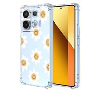 Esong Transparente Funda Para Xiaomi Redmi Note 13 5G,Carcasa Ultrafina Lindo Estética Margarita Crisantemo estampado floral Para Mujer Y Niñas,Delgada Suave Tpu Silicona Original Bonito Case-04