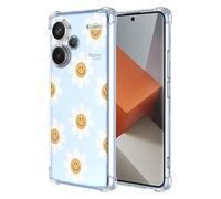 Esong Transparente Funda Para Xiaomi Redmi Note 13 Pro+ Plus 5G,Carcasa Fina Lindo Estética Margarita Crisantemo estampado floral Para Mujer Y Niñas,Delgada Suave Tpu Silicona Original Bonito Case-04