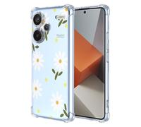 Esong Transparente Funda Para Xiaomi Redmi Note 13 Pro+ Plus 5G,Carcasa Fina Lindo Estética Margarita Crisantemo estampado floral Para Mujer Y Niñas,Delgada Suave Tpu Silicona Original Bonito Case-01