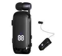esonstyle Auriculares Bluetooth 5.4 con clip, auriculares inalámbricos retráctiles con micrófono cancelación de ruido, IPX5 impermeables auriculares Bluetooth para deportes, oficina y conducción