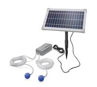 Esotec 101845 - Aireador solar para estanques (8/200, bomba de oxígeno, 100 l/h, potencia de aire por salida, manguera de aire, aireación de estanque, módulo solar de 8 W, estaca, 101845)