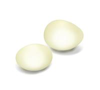 Esotec 102084 - Juego de 2 lámparas solares con forma de piedras, para decorar jardines, 4000 K